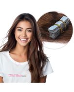 Chocolate Brown #4 Tape-in Hair Extensions - Human Hair