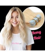 Bleach Blonde #613 Tape-in Hair Extensions - Remy Hair