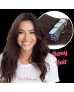 Dark Brown #2 Tape-in Hair Extensions - Remy Hair