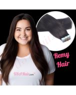 Black/Brown #1b Tape-in Hair Extensions - Remy Hair