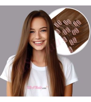Chestnut Brown 6 Hair Extensions and Wigs USA Hair