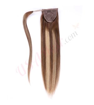 Brown ombre ponytail extension human hair straight for Black Women –  SurpriseHair
