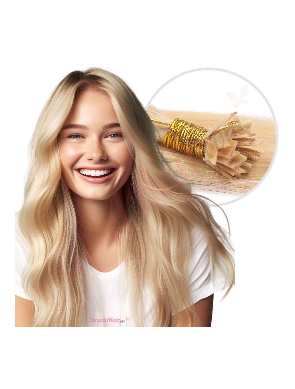 Strawberry Blonde Bleach Blonde 27 613 FUSION hair extensions 100 real hair human hair Qty 20 strands