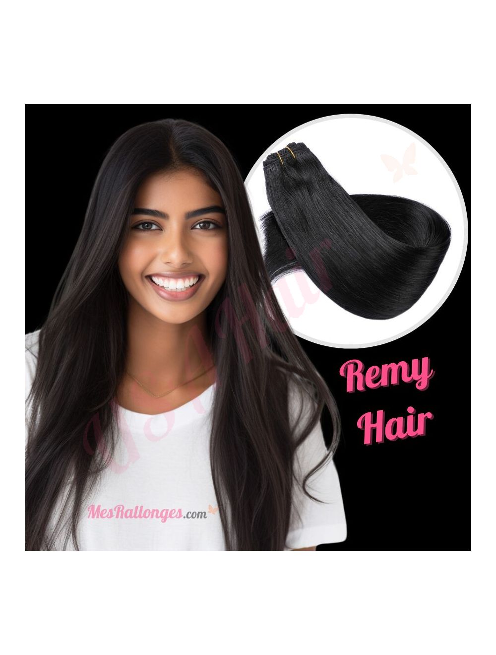 Jet black remy human hair extensions cheap