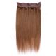 18 inch Invisible Wire Extensions Chestnut Brown #6 Human Hair Thick 130g