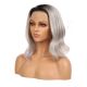 Alexis - Short Gray Remy Human Hair Wig 14 Inches Bob Wig