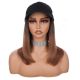 Ombre Chestnut Brown Wig Hat - Human Hair