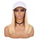 Ombre Light Blonde Wig Hat - Human Hair