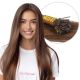 Chestnut Brown #6 Fusion Hair Extensions (Pre Bonded Keratin) - Human Hair