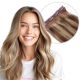 Chestnut Brown Balayage #6t6/18 Clip-in Volumizer - Human Hair
