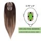 Dark Brown & Blonde Balayage Hair Topper 14 inch For Thinning Hair Part (Size: 2.75 inch x 5 inch, Weight: 45g) Remy Human Hair 