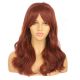DM1810908-v4 Auburn Brown Long Synthetic Hair Wig with Bang
