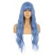 DM1810941-v4 Blue Long Synthetic Hair Wig with Bang 