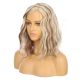 DM2031171-v4 Blonde and Light Brown Highlights Short Synthetic Hair Wig 