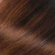 22 inch Clip-ins Thick Human Hair Ombre Chestnut Brown 155g