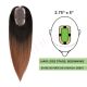 Ombre Chestnut Brown Hair Topper 14 inch For Thinning Hair Part (Size: 2.75 inch x 5 inch, Weight: 45g) Remy Human Hair 