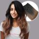 Ombre Brown Clip-in Hair Extensions - Synthetic Hair 