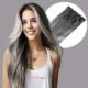 Ombre Gray Clip-in Hair Extensions - Synthetic Hair 