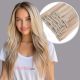 Ombre Light Blonde Clip-in Hair Extensions - Synthetic Hair 