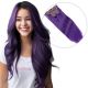 Purple Clip-in Hair Extensions - Human Hair