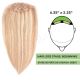 Honey Brown & Ash Blonde #12/24  Hair Topper 14 inch For Thinning Hair Full Crown (Size: 6.5 inch x 2.25 inch, Weight: 50g) Remy Human Hair 