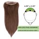 Dark Brown #2 Hair Topper 14 inch Thinning Hair Full Crown (Size: 6.5 inch x 2.25 inch, Weight: 50g) Remy Human Hair 