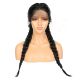 G1904817-v2 - Short Black Synthetic Hair Braided Wig 