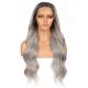 G1901653C-v2 - Long Gray  Synthetic Hair Wig