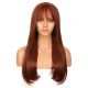 DM1707540-v4 - Long Light Red Synthetic Hair Wig With Bang 