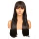 DM1810763-v4 - Long Dark Brown Synthetic Hair Wig With Bang 
