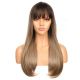 DM2031297-v4 - Long Ombre Brown Synthetic Hair Wig With Bang 
