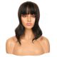 DM2031314-v4 - Short Highlighted Black Synthetic Hair Wig With Bang 