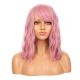 DM2031436-v4 - Short Pink Synthetic Hair Wig With Bang 